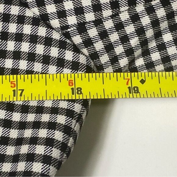 Carlisle Black & White Gingham Wool Blend Button Front Blazer/Coat Womens Size 8 - Picture 15 of 16